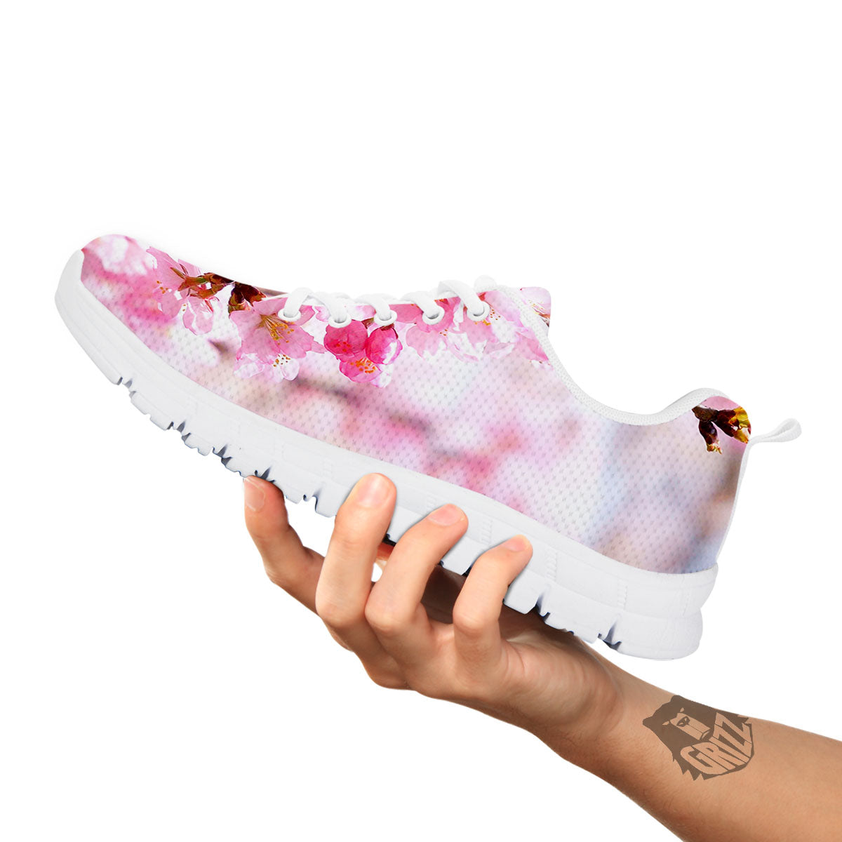 Blossom Spring Cherry Print White Sneaker-grizzshop