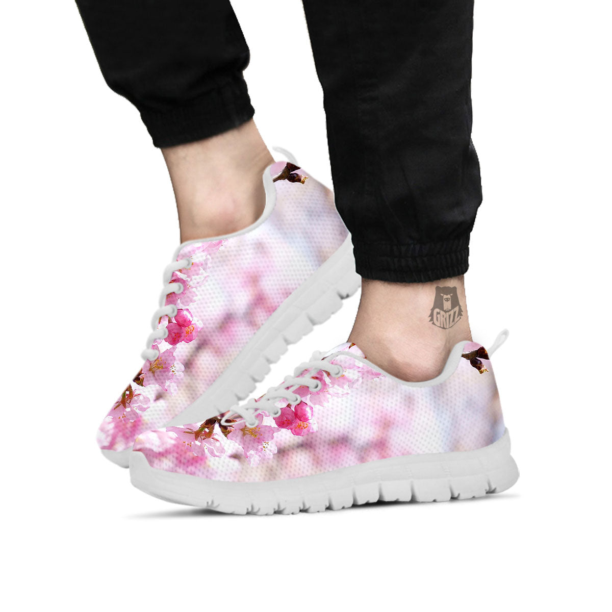Blossom Spring Cherry Print White Sneaker-grizzshop