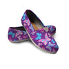 Blue And Pink Butterfly Print Canvas Shoes-grizzshop