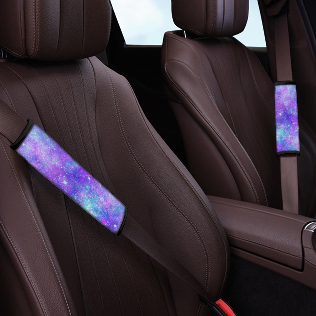 Blue And Pink Galaxy Space Seat Belt Cover-grizzshop