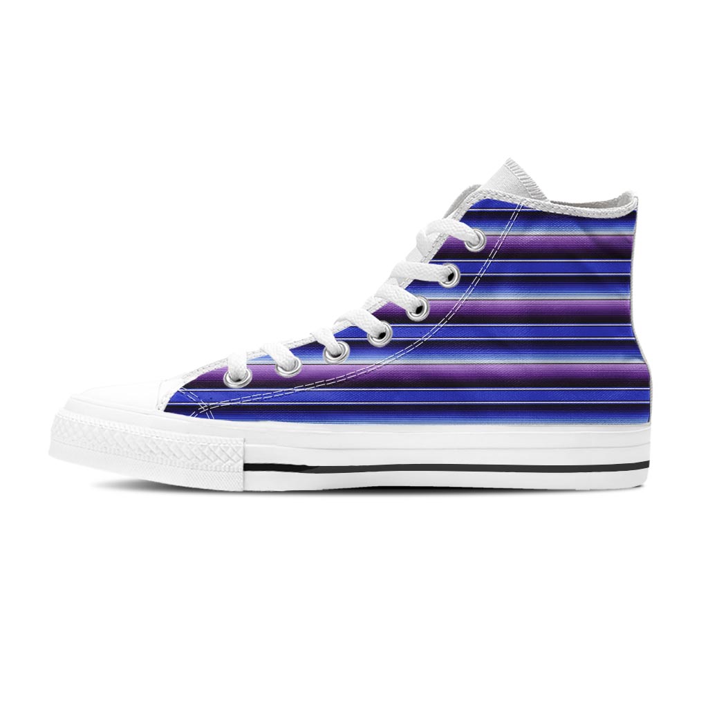 Blue And Purple Mexican Baja Women's High Top Shoes-grizzshop