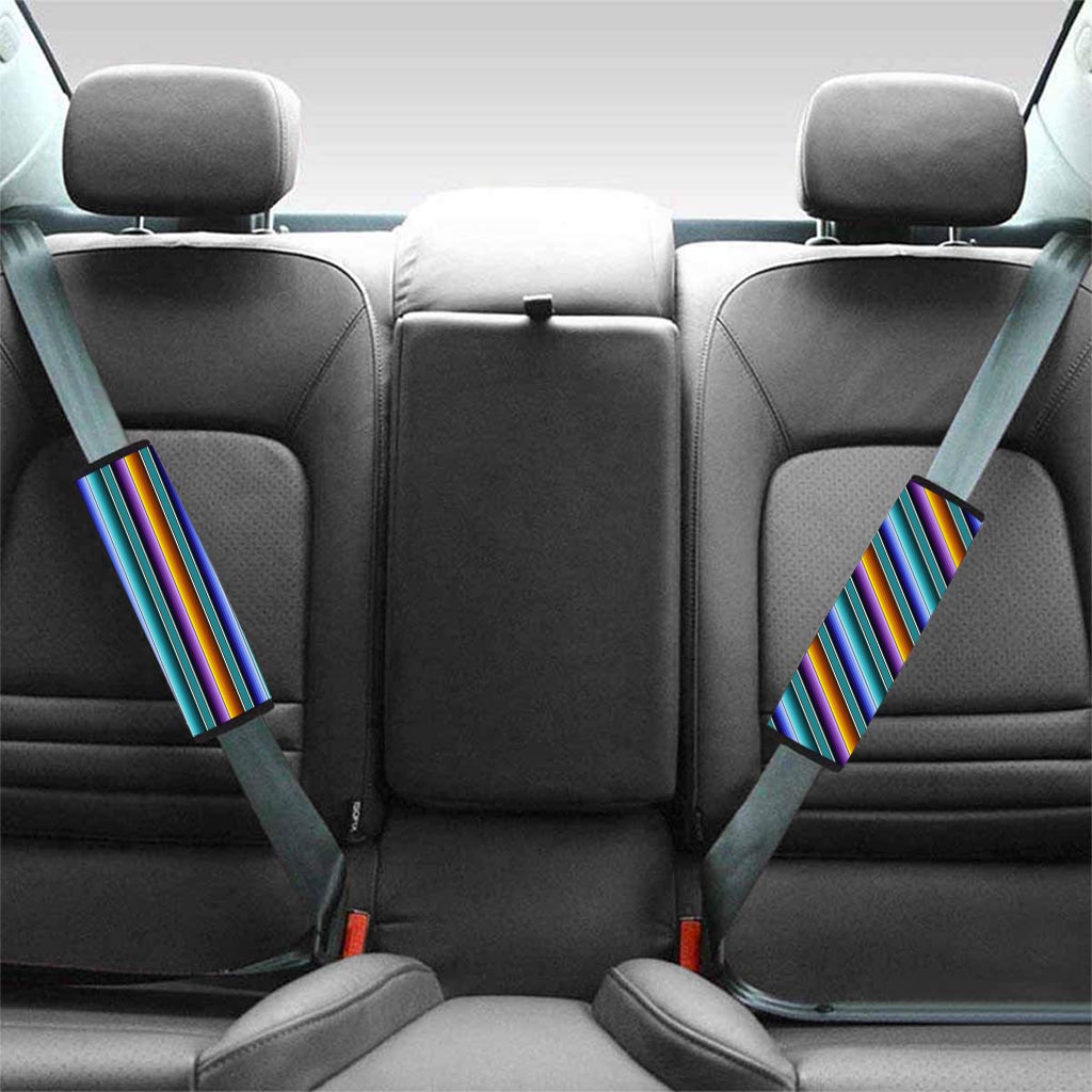 Blue Baja Serape Seat Belt Cover-grizzshop