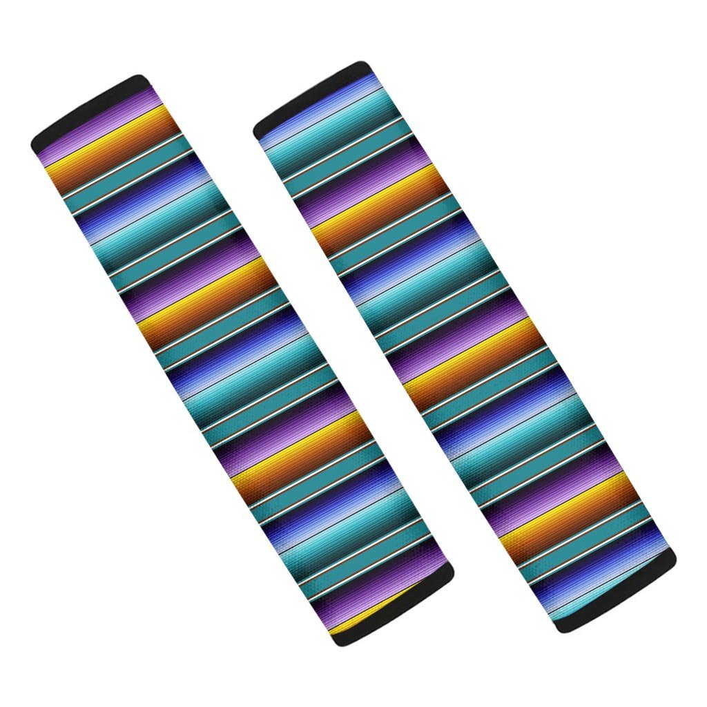Blue Baja Serape Seat Belt Cover-grizzshop