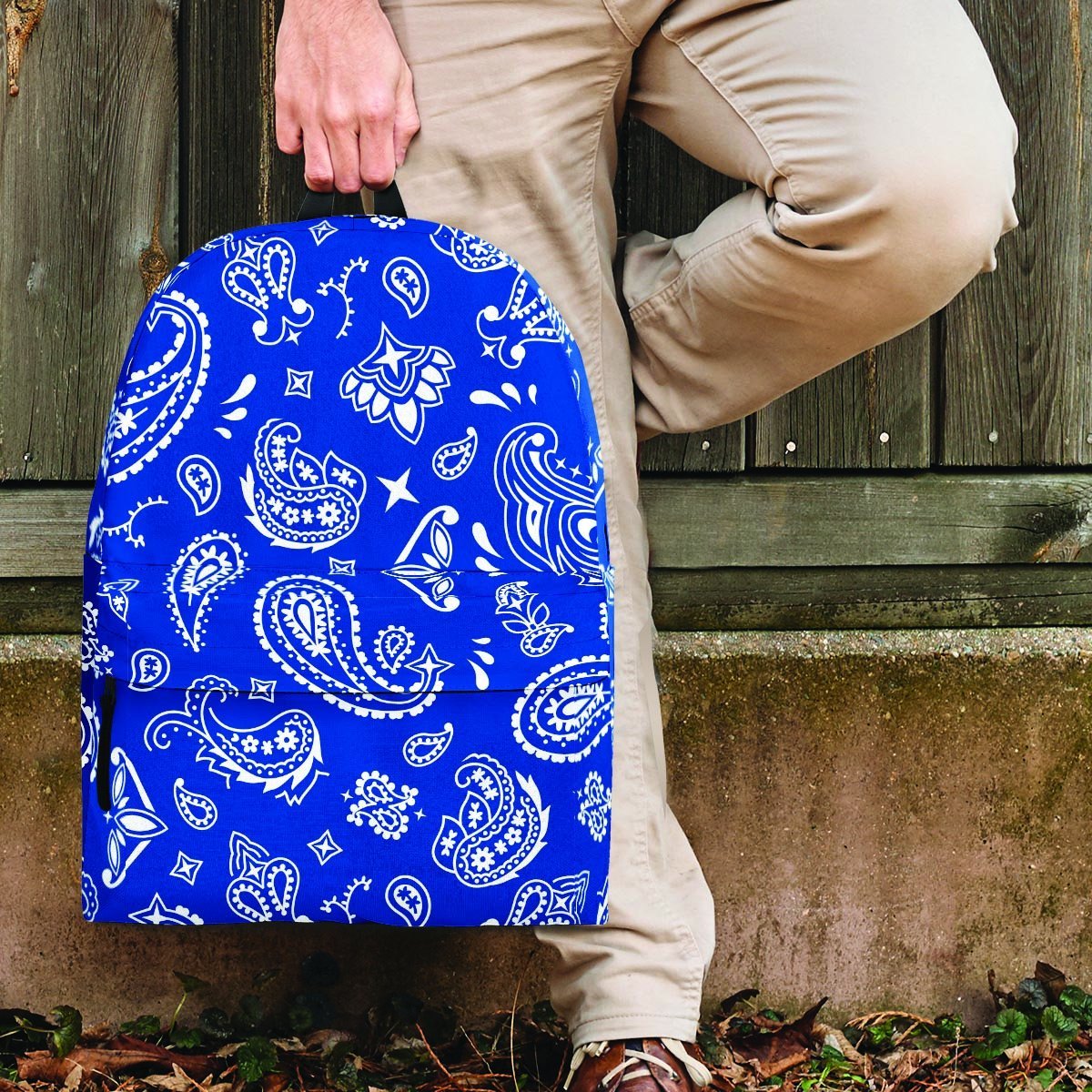 Blue Bandana Backpack-grizzshop