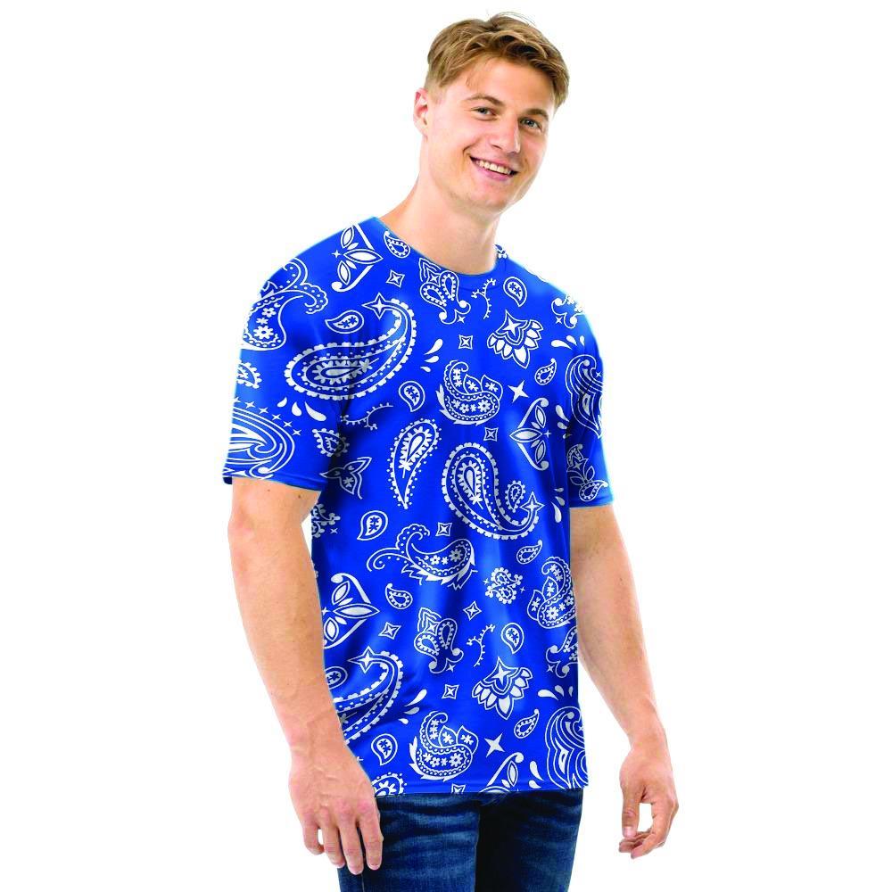 Blue Bandana Men T Shirt-grizzshop