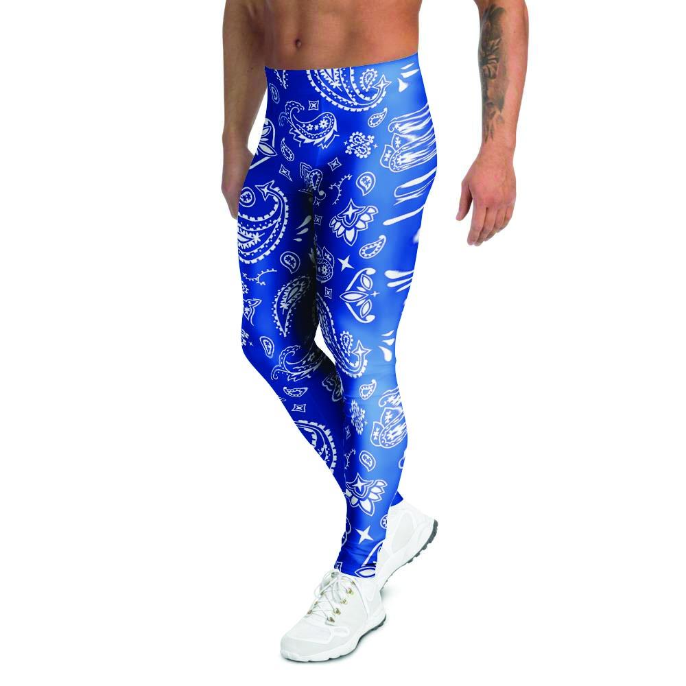 Blue Bandana Men's Leggings-grizzshop
