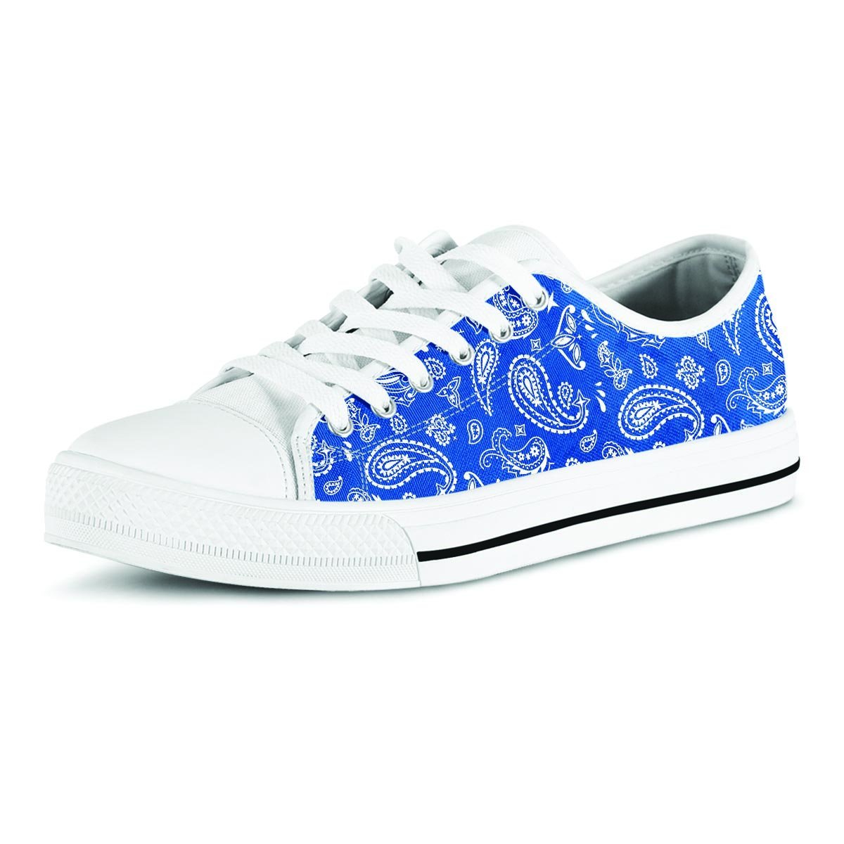 Blue Bandana Men's Low Top Shoes-grizzshop