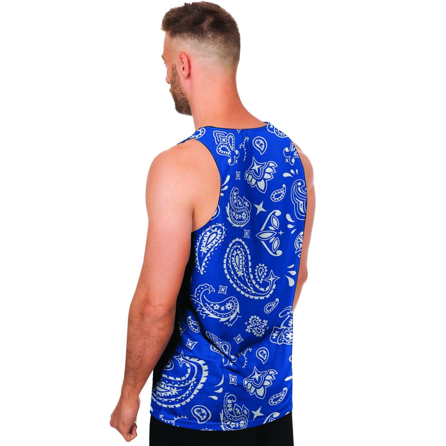 Blue Bandana Men's Tank Tops-grizzshop