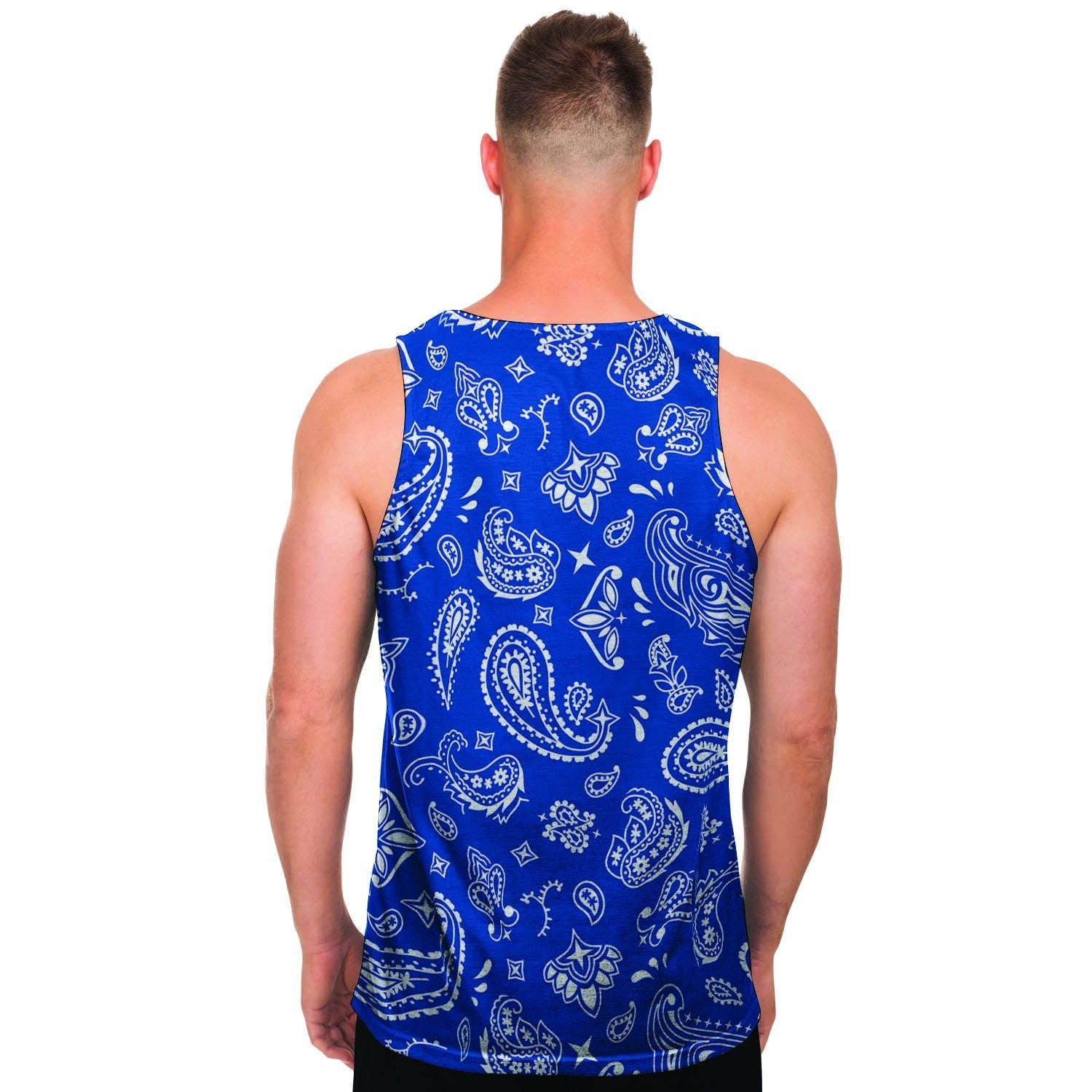 Blue Bandana Men's Tank Tops-grizzshop