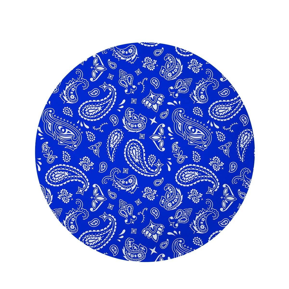 Blue Bandana Round Rug-grizzshop