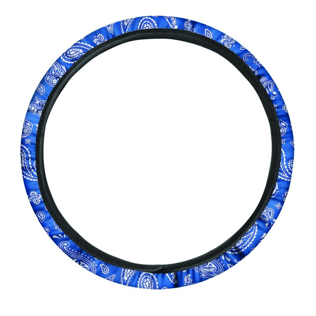 Blue Bandana Steering Wheel Cover-grizzshop