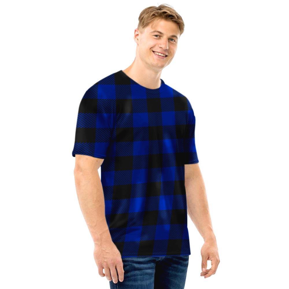 Blue Buffalo Plaid Men T Shirt-grizzshop