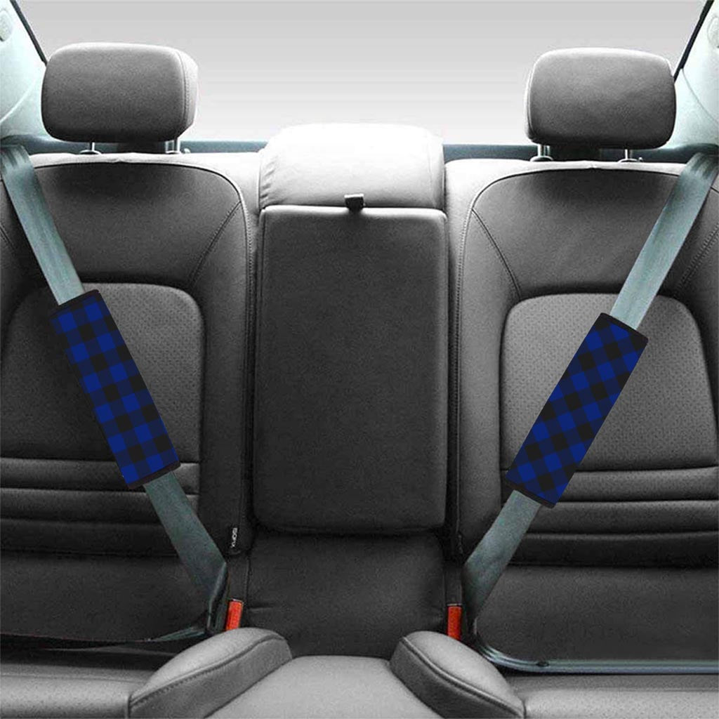 Blue Buffalo Plaid Seat Belt Cover-grizzshop