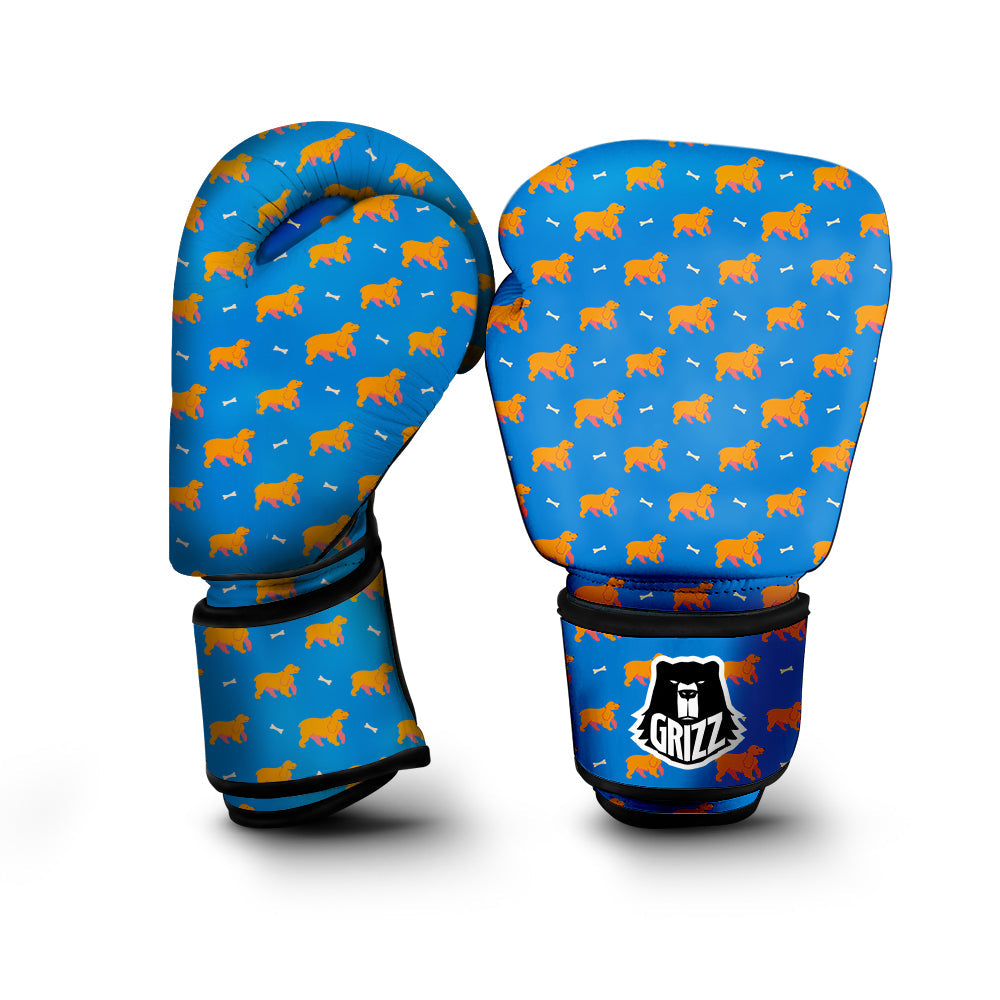 Blue Cocker spaniel Print Pattern Boxing Gloves-grizzshop
