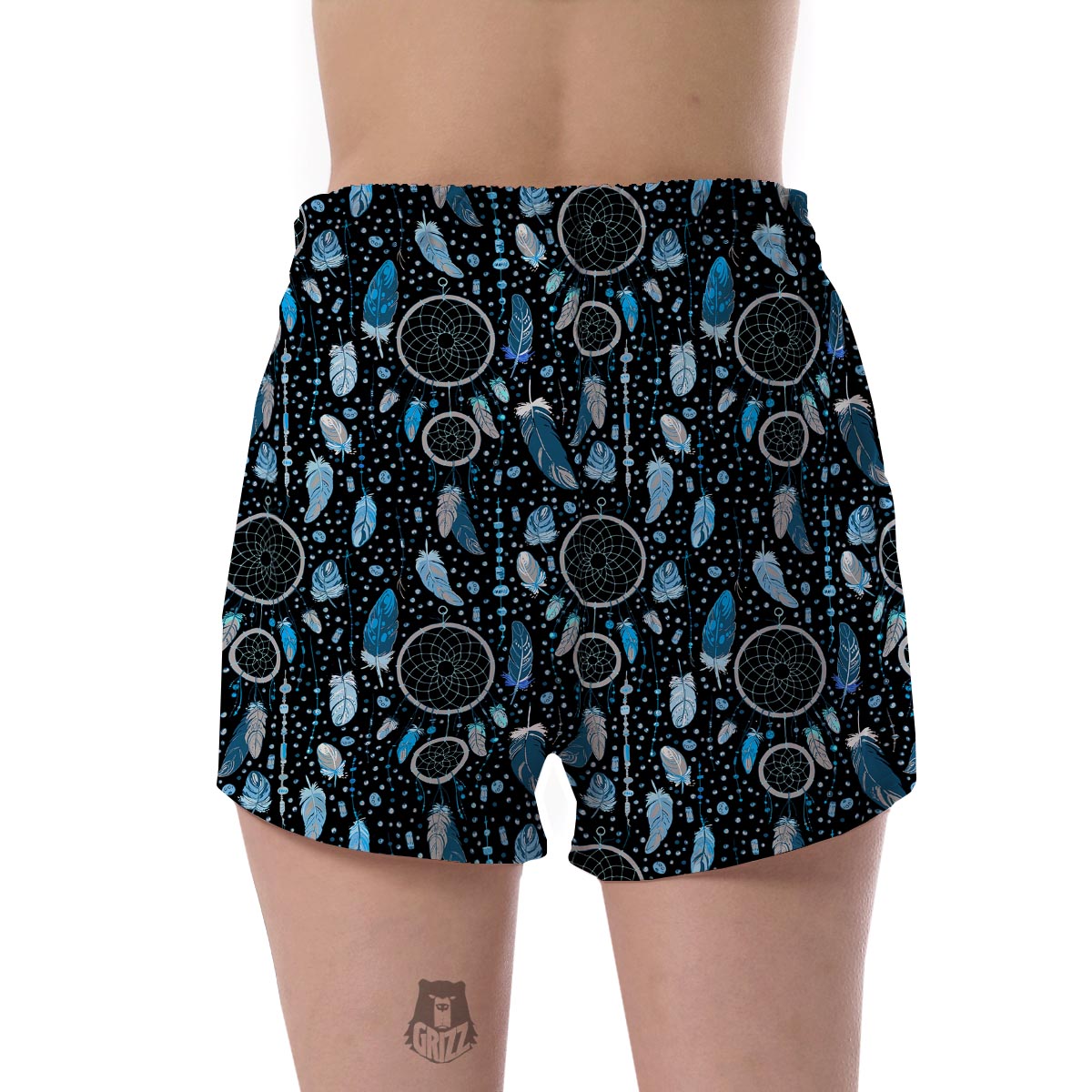 Blue Dream Catcher Feather Women's Shorts-grizzshop