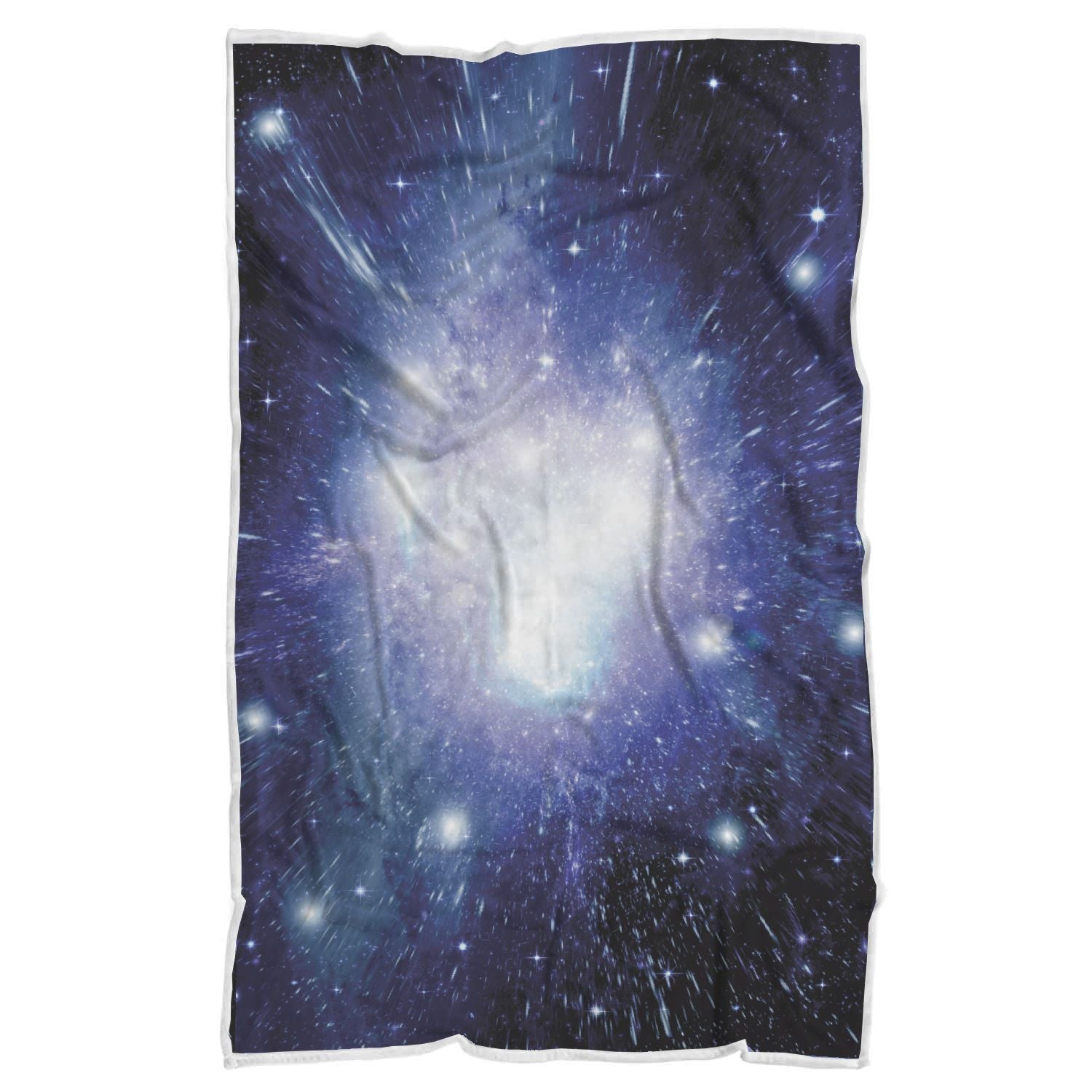 Blue Galaxy Space Stardust Print Throw Blanket-grizzshop