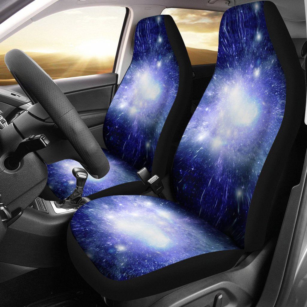 Blue Galaxy Space Stardust Print Universal Fit Car Seat Cover-grizzshop
