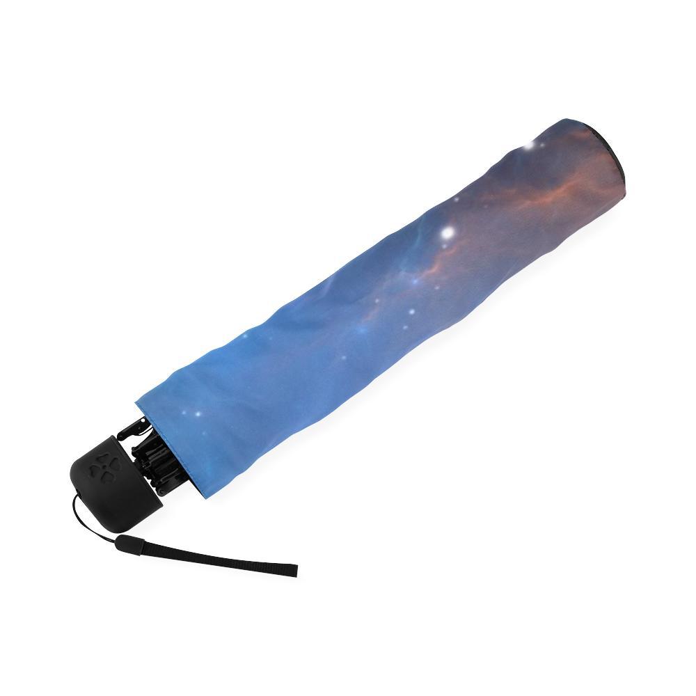Blue Geomagnetic Storm Galaxy Space Print Foldable Umbrella-grizzshop