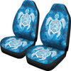 Blue Hawaiian Shark Sea Turtle Pattern Print Universal Fit Car Seat Cover-grizzshop