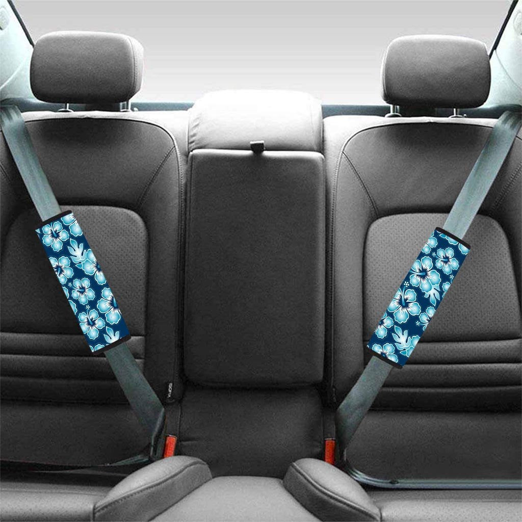 Blue Hibiscus Hawaiian Print Seat Belt Cover-grizzshop