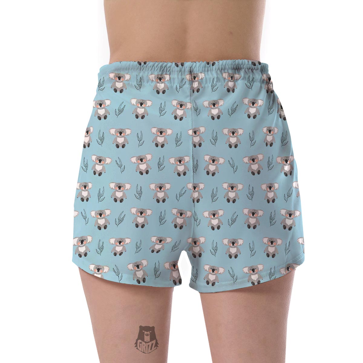 Blue Koala Pattern Print Women's Shorts-grizzshop