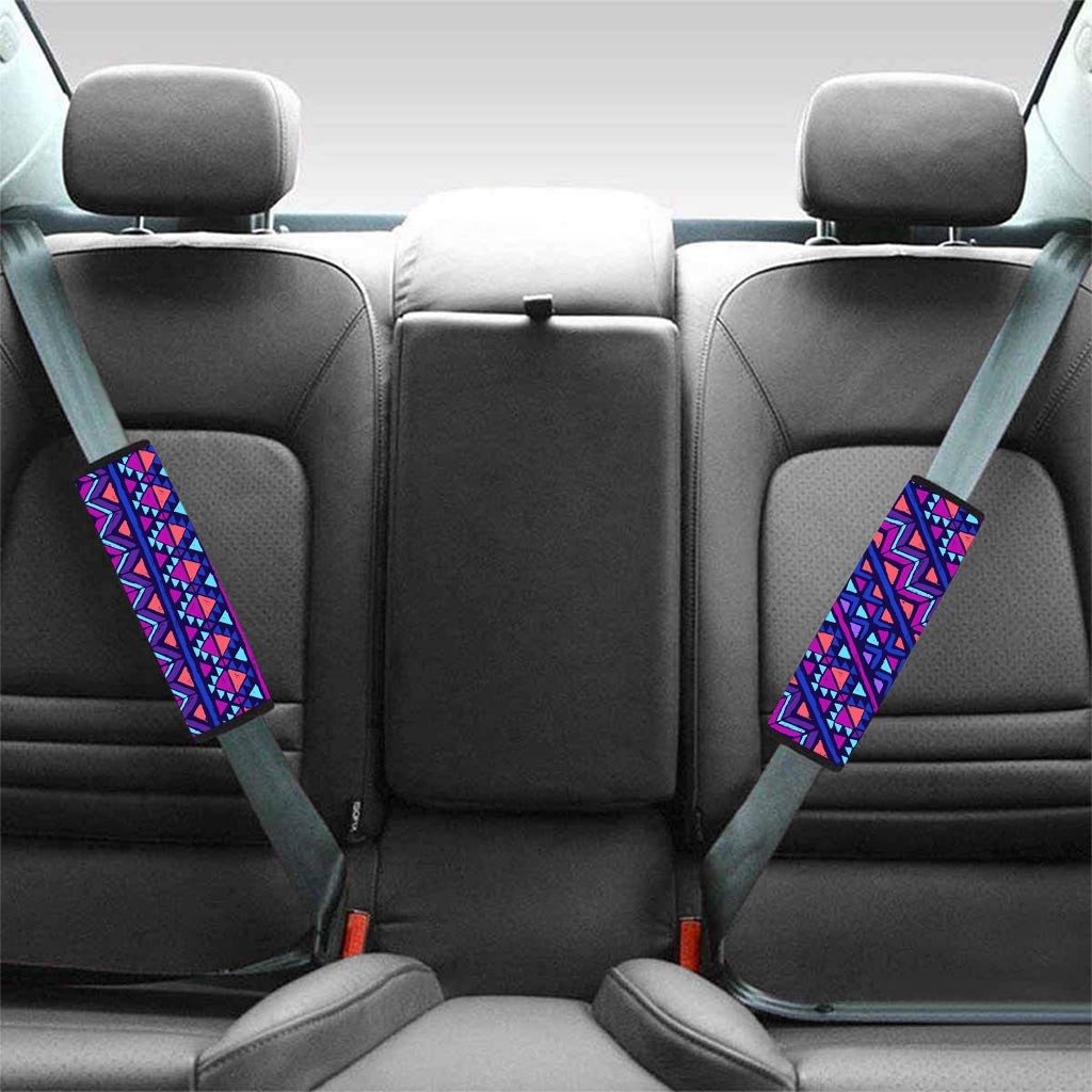Blue Neon Color Indian Aztec Seat Belt Cover-grizzshop