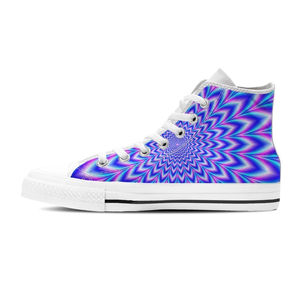 Blue Optical illusion Women's High Top Shoes-grizzshop