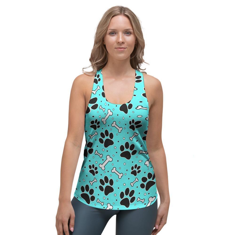 Blue Paw Women's Racerback Tank Top-grizzshop