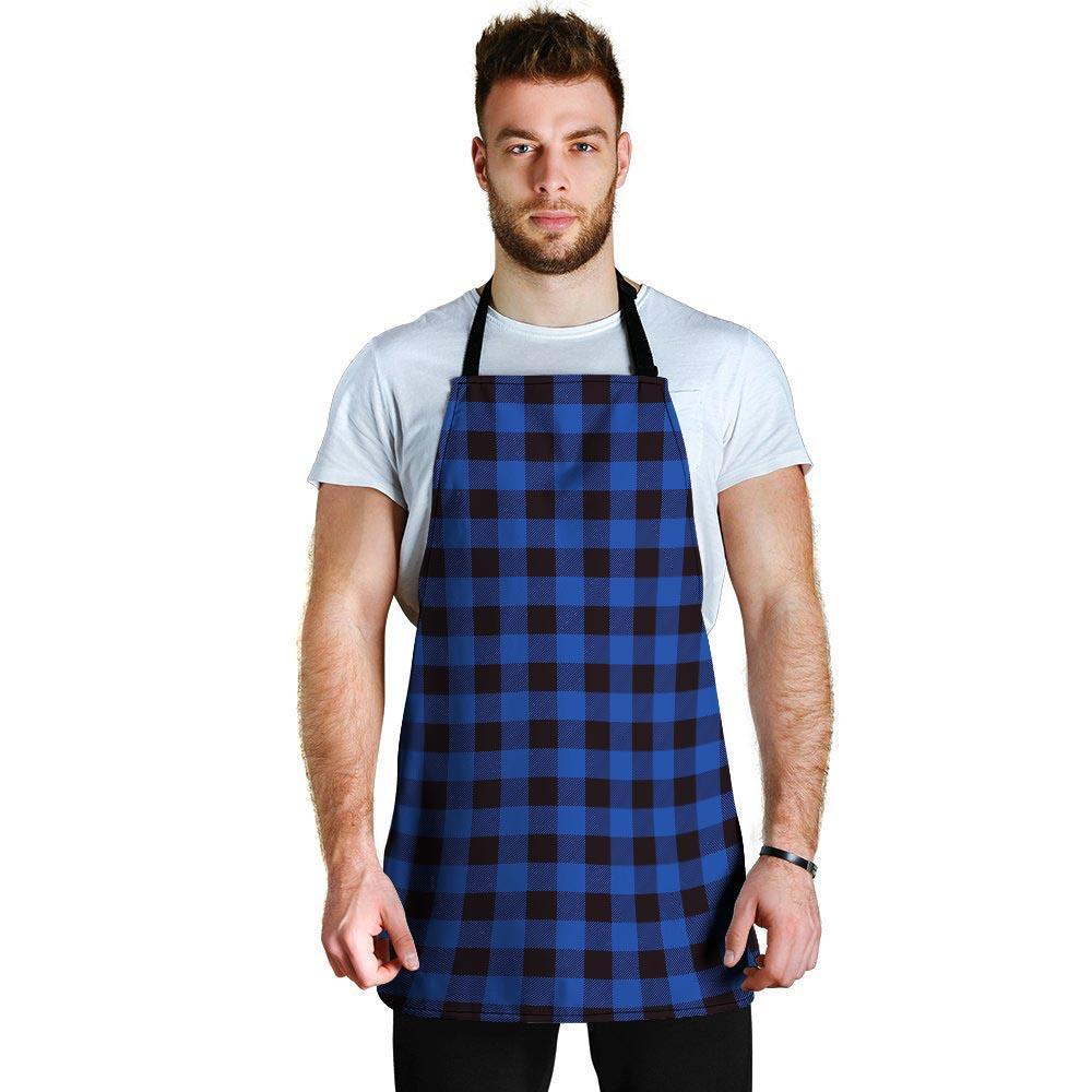 Blue Plaid Men's Apron-grizzshop