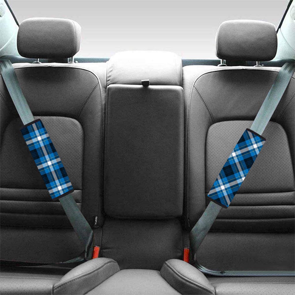 Blue Plaid Tartan Scottish Seat Belt Cover-grizzshop