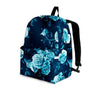 Blue Rose Floral Print Backpack-grizzshop