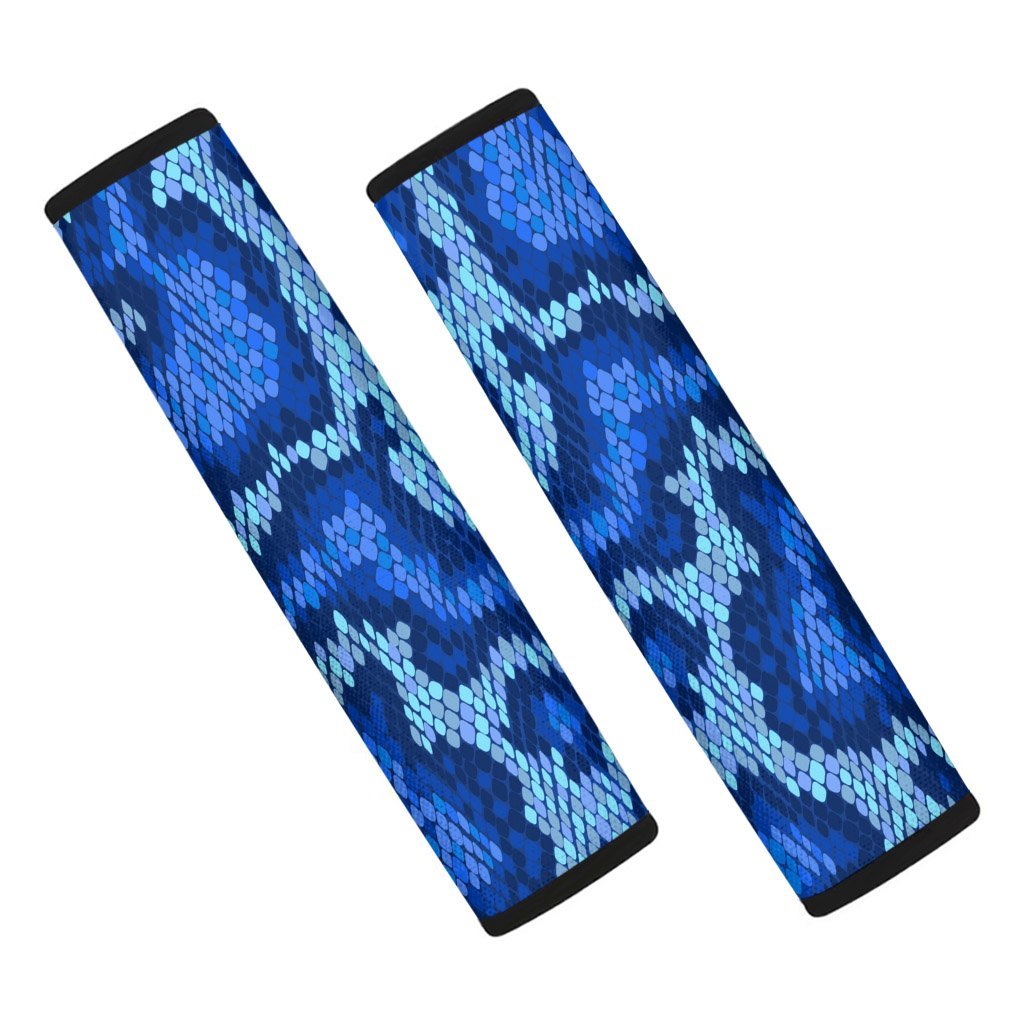 Blue Snakeskin Print Seat Belt Cover-grizzshop