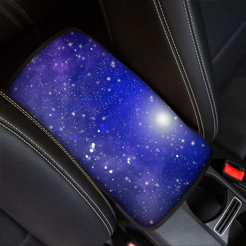 Blue Stardust Space Galaxy Car Console Cover-grizzshop