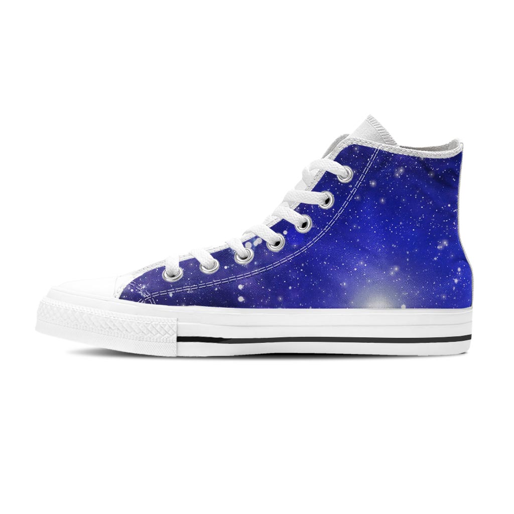 Blue Stardust Space Galaxy Women's High Top Shoes-grizzshop