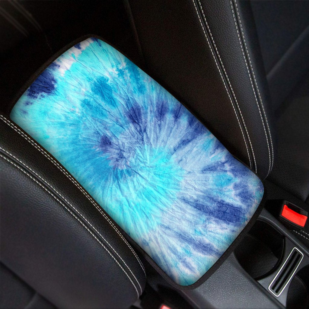 Blue Tie Dye Car Console Cover-grizzshop