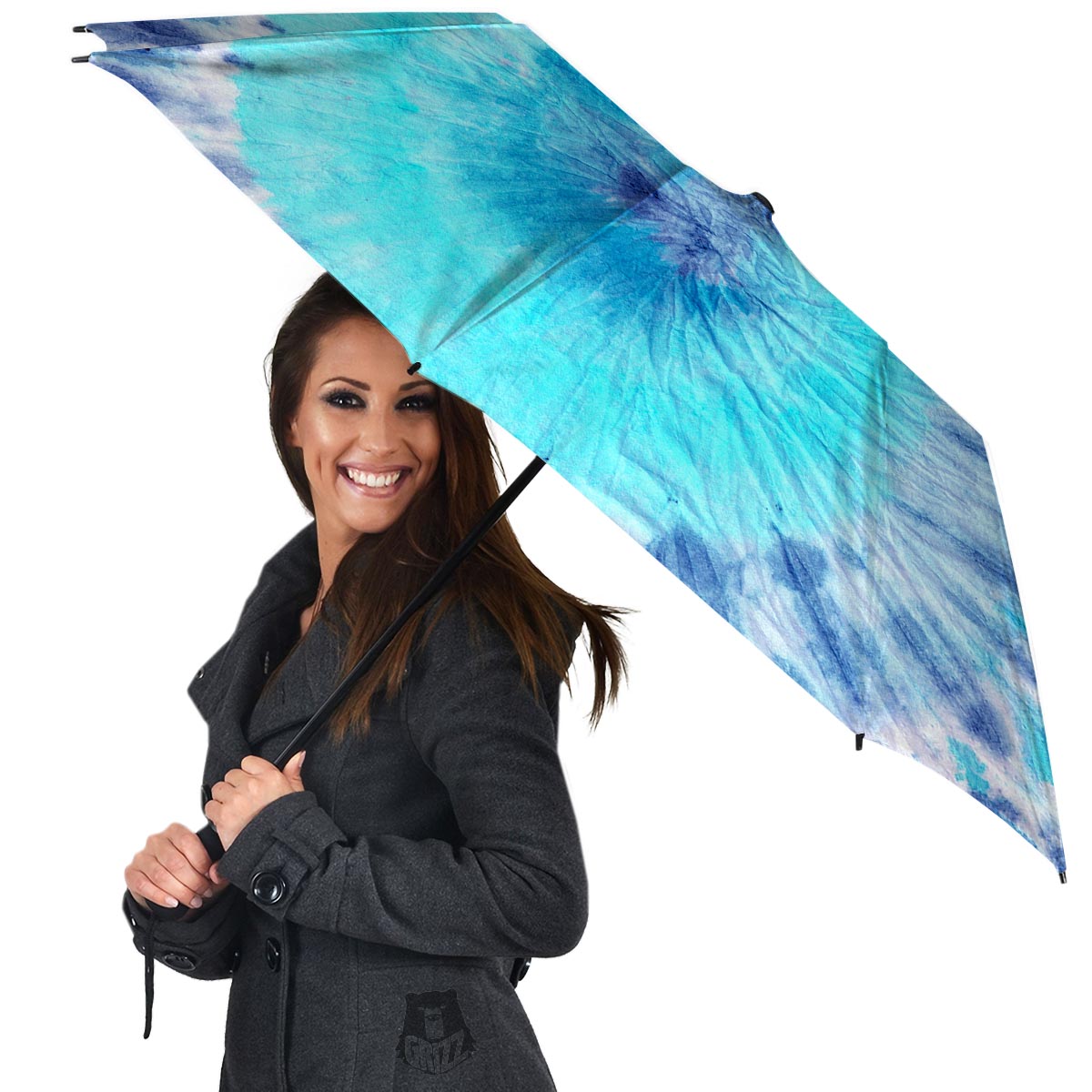 Blue Tie Dye Umbrella-grizzshop