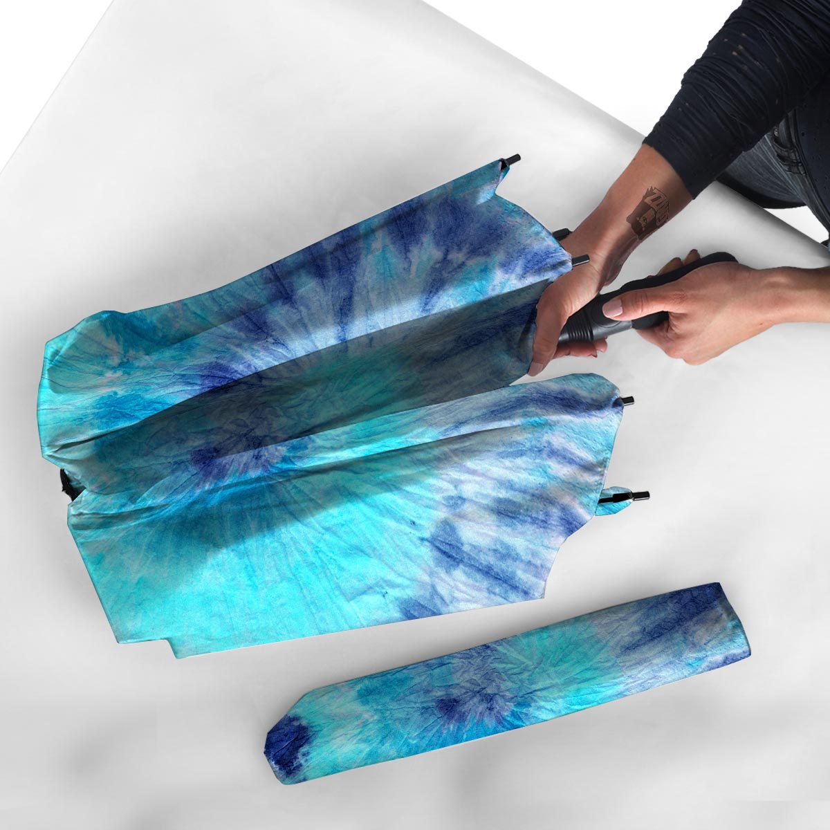 Blue Tie Dye Umbrella-grizzshop