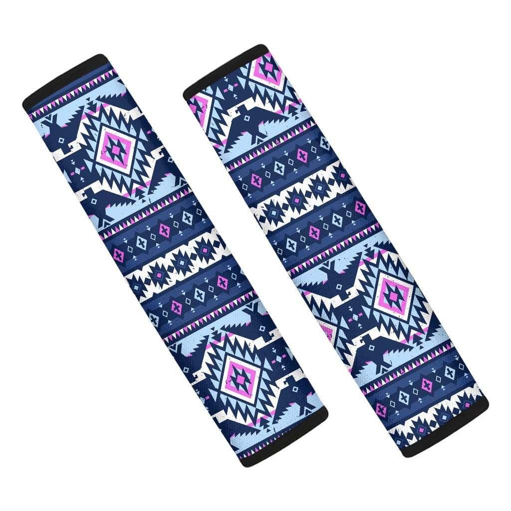 Blue Tribal Aztec Eagles Seat Belt Cover-grizzshop