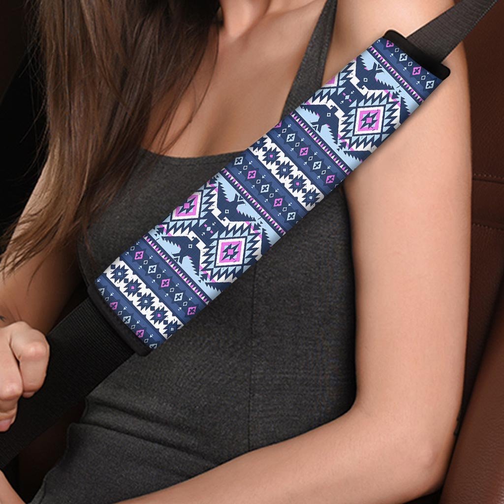 Blue Tribal Aztec Eagles Seat Belt Cover-grizzshop