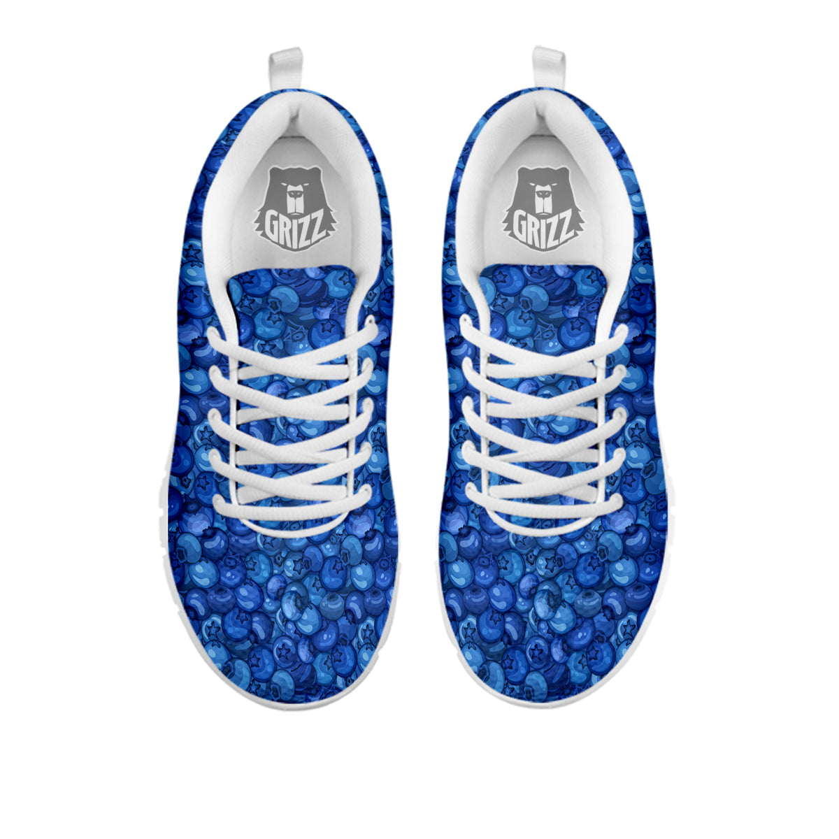 Blueberry Print Pattern White Sneaker-grizzshop