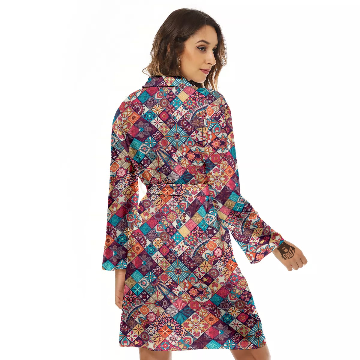 Bohemian Mandala Vintage Print Pattern Women's Robe-grizzshop