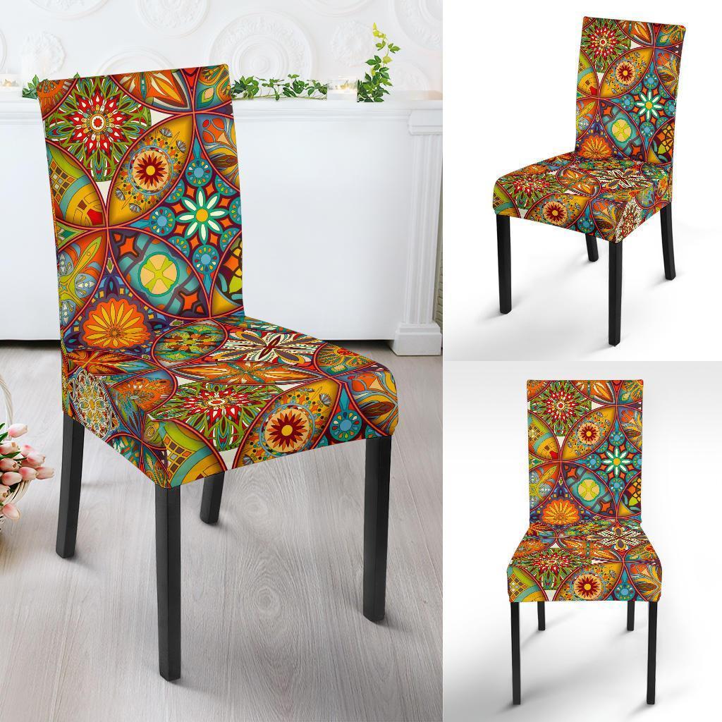 Bohemian Patchwork Print Pattern Chair Cover-grizzshop