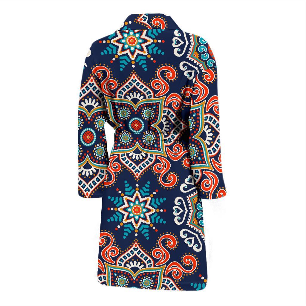 Bohemian Pattern Print Men Long Robe-grizzshop
