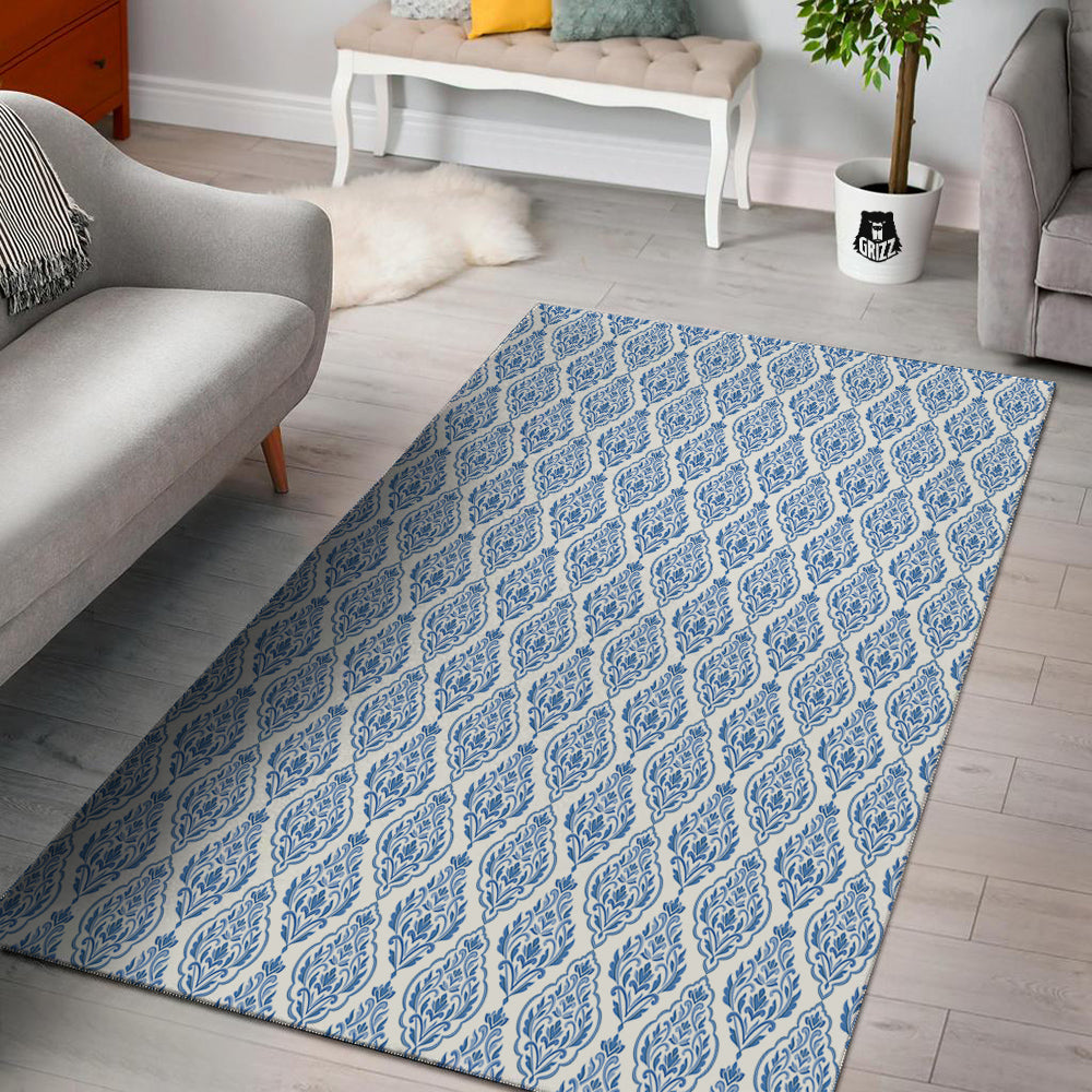 Boho Damask Print Pattern Floor Mat-grizzshop