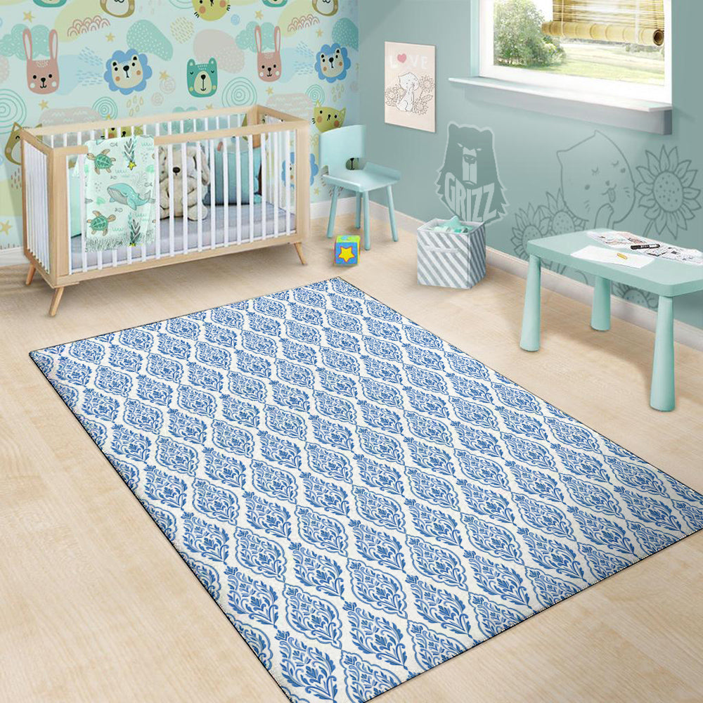 Boho Damask Print Pattern Floor Mat-grizzshop