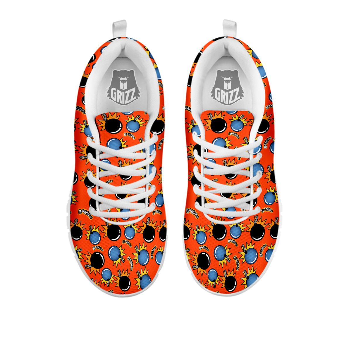 Bomb Bamm Print Pattern White Sneaker-grizzshop
