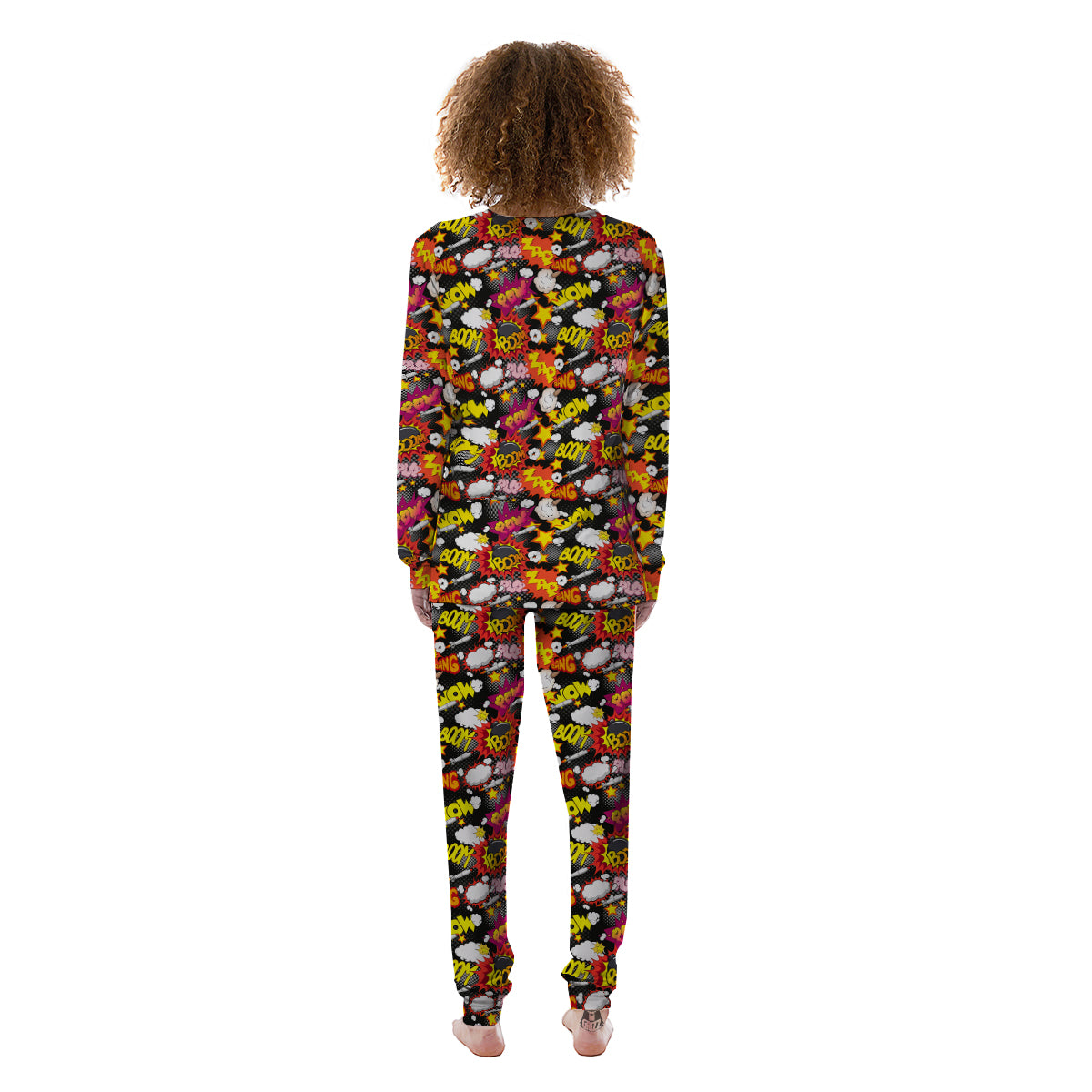 Bomb Boom Comic Graffiti Print Pattern Women's Pajamas-grizzshop
