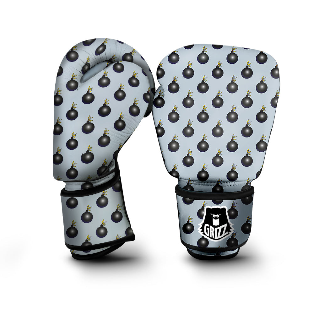 Bomb Vintage Print Pattern Boxing Gloves-grizzshop