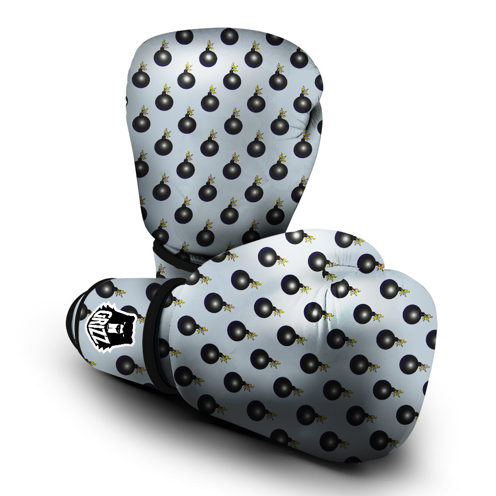 Bomb Vintage Print Pattern Boxing Gloves-grizzshop