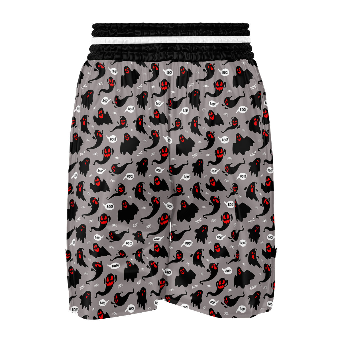 Boo Ghost Print Pattern Boxing Shorts-grizzshop